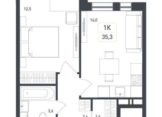 Продается 1-комнатная квартира, 35.3 м2, Московская область, жилой квартал Новая Щербинка, 18