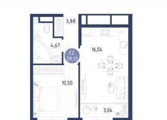 Продажа однокомнатной квартиры, 39.1 м2, Рязанская область