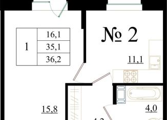 Продается 1-комнатная квартира, 36.2 м2, Ленинградская область, Медицинский проезд