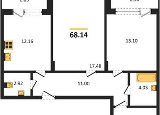 Продаю 2-комнатную квартиру, 68.1 м2, Воронежская область, Ленинский проспект, 108А