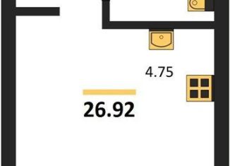 Продажа квартиры студии, 26.9 м2, Новосибирск, Калининский район