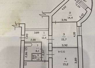 3-комнатная квартира на продажу, 76.2 м2, Череповец, Шекснинский проспект, 25