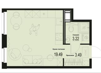 Продаю квартиру студию, 26.2 м2, Ленинградская область