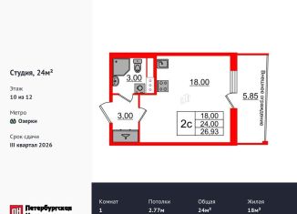 Продаю квартиру студию, 24 м2, Санкт-Петербург, метро Парнас