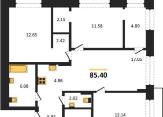 Продажа четырехкомнатной квартиры, 85.4 м2, Новосибирск, Калининский район