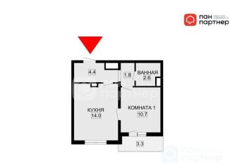 Продается 1-комнатная квартира, 34.4 м2, Санкт-Петербург, Дальневосточный проспект, 35к3, ЖК Цивилизация