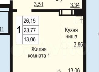 Сдам в аренду квартиру студию, 28 м2, Челябинск, Ярославская улица, 17, Советский район