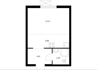 Продам квартиру студию, 27.1 м2, деревня Новое Девяткино, ЖК Заречный Парк, жилой комплекс Заречный Парк, 7.1