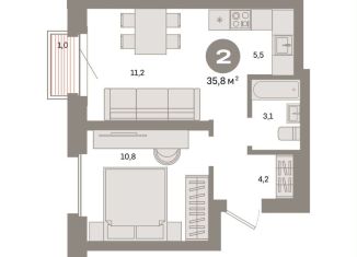 Продается 1-комнатная квартира, 35.8 м2, Москва, станция Бульвар Рокоссовского, Тагильская улица, 6/5