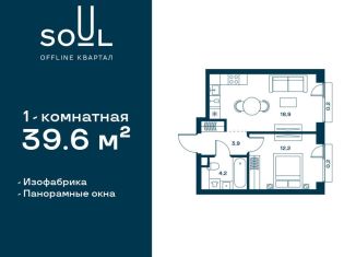 Однокомнатная квартира на продажу, 39.6 м2, Москва, жилой комплекс Соул, к1, район Аэропорт