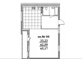 Продаю квартиру студию, 65.2 м2, Новосибирск, Садовая улица, 17