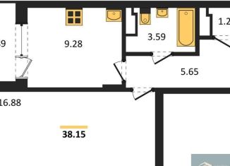 Продажа однокомнатной квартиры, 38.2 м2, Воронеж, Покровская улица, 19