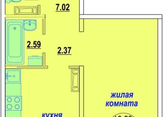 Продается 1-комнатная квартира, 43 м2, Новосибирская область, улица В. Высоцкого, 143/6