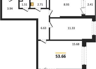 Продажа 2-комнатной квартиры, 53.7 м2, Воронеж, Покровская улица, 19