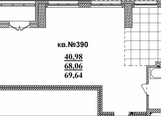 Продается квартира студия, 69.6 м2, Новосибирская область, Садовая улица, 17