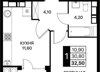 Продажа 1-ком. квартиры, 32.5 м2, Ростов-на-Дону