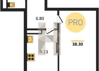 Продажа однокомнатной квартиры, 38.3 м2, Воронеж, Коминтерновский район, Покровская улица, 19