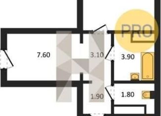 Однокомнатная квартира на продажу, 49.2 м2, Воронеж, Московский проспект, 66