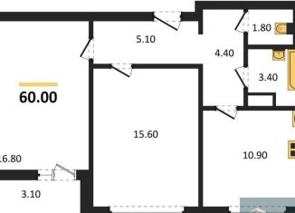 Продаю 2-комнатную квартиру, 60 м2, Воронеж, улица Шишкова, 140Б/6