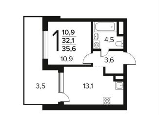 Продам 1-комнатную квартиру, 35.6 м2, поселение Десёновское