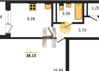 Продажа однокомнатной квартиры, 38.2 м2, Воронеж, Покровская улица, 19