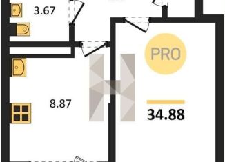 Продажа однокомнатной квартиры, 34.9 м2, Воронеж, Коминтерновский район, улица Славы, 7