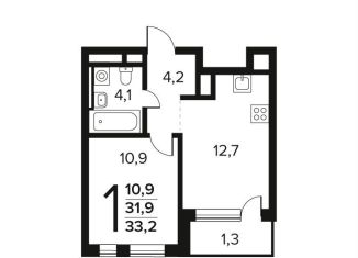 Продам 1-ком. квартиру, 33.2 м2, поселение Десёновское