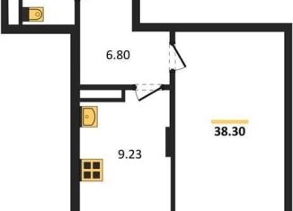 Продажа однокомнатной квартиры, 38.3 м2, Воронеж, Коминтерновский район, Покровская улица, 19