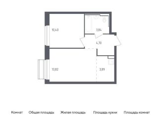 Продам 1-ком. квартиру, 36.7 м2, Московская область, микрорайон Город-событие, 54