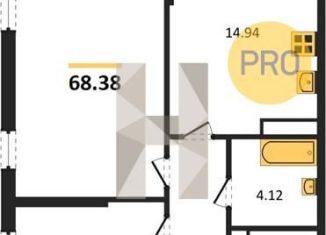 Продажа 2-ком. квартиры, 68.4 м2, Воронежская область, Московский проспект, 132