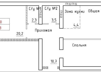 Продается трехкомнатная квартира, 78 м2, Новосибирская область, Венская улица, 11