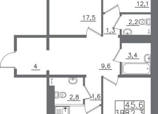 Продается трехкомнатная квартира, 84.4 м2, Иркутская область