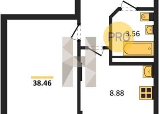 Продам однокомнатную квартиру, 38.5 м2, Воронеж, Коминтерновский район, улица Славы, 7