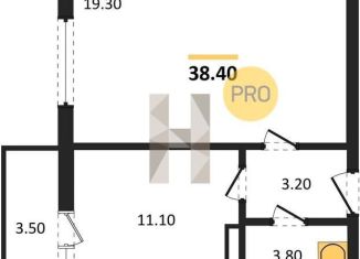 Продается однокомнатная квартира, 38.4 м2, посёлок Отрадное, Осиновая улица, 13