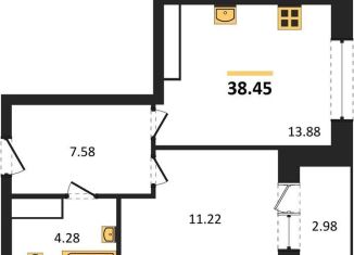 Продажа 1-комнатной квартиры, 38.4 м2, Воронеж, Ленинский район