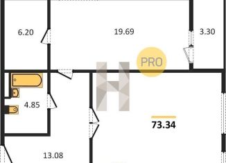 Продается однокомнатная квартира, 72.2 м2, Воронеж, Центральный район, Московский проспект, 132