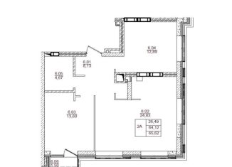 Продается двухкомнатная квартира, 63.4 м2, Астрахань, Советский район, улица Набережная Приволжского Затона, 47