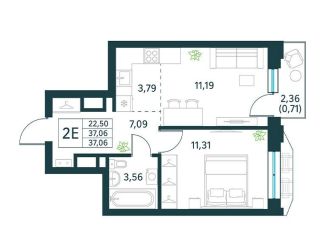 Продам двухкомнатную квартиру, 37.7 м2, Москва, Рязанский район