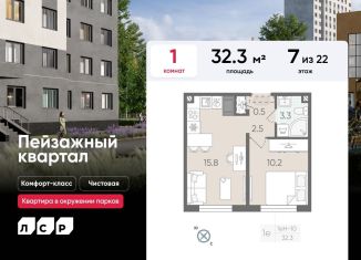 Продам 1-ком. квартиру, 32.3 м2, Санкт-Петербург