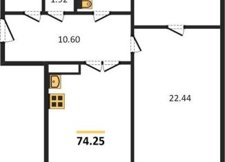 Продажа 1-комнатной квартиры, 74.2 м2, Воронежская область, Московский проспект, 132