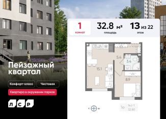 Продажа 1-ком. квартиры, 32.8 м2, Санкт-Петербург, Красногвардейский район