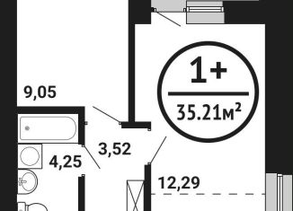 1-комнатная квартира на продажу, 35.2 м2, Уфа