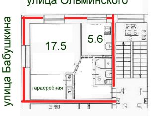 Продается 1-ком. квартира, 31.1 м2, Санкт-Петербург, улица Ольминского, метро Проспект Большевиков