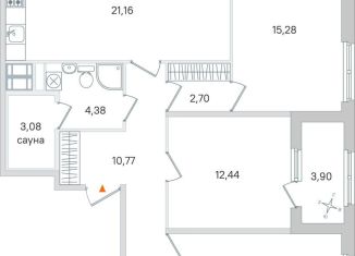 Продаю трехкомнатную квартиру, 88.6 м2, Санкт-Петербург