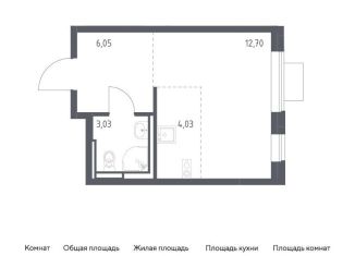 Продаю квартиру студию, 25.8 м2, село Ям, жилой комплекс Прибрежный Парк, 7.2