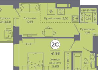 Продажа двухкомнатной квартиры, 41.6 м2, Ростов-на-Дону, Советский район, улица Ерёменко, 111