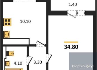 Продаю 1-ком. квартиру, 34.8 м2, Воронеж, улица Загоровского, 13к2