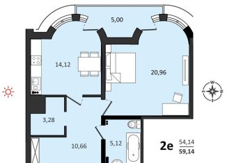 Продам 2-комнатную квартиру, 59.1 м2, Хабаровск