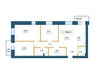 Продажа 3-ком. квартиры, 108.4 м2, Красноярский край