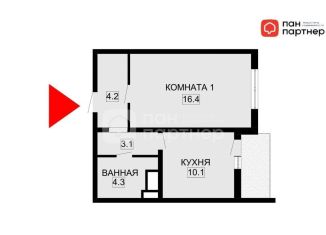 Продам 1-комнатную квартиру, 39 м2, Санкт-Петербург, Чарушинская улица, 2, метро Девяткино